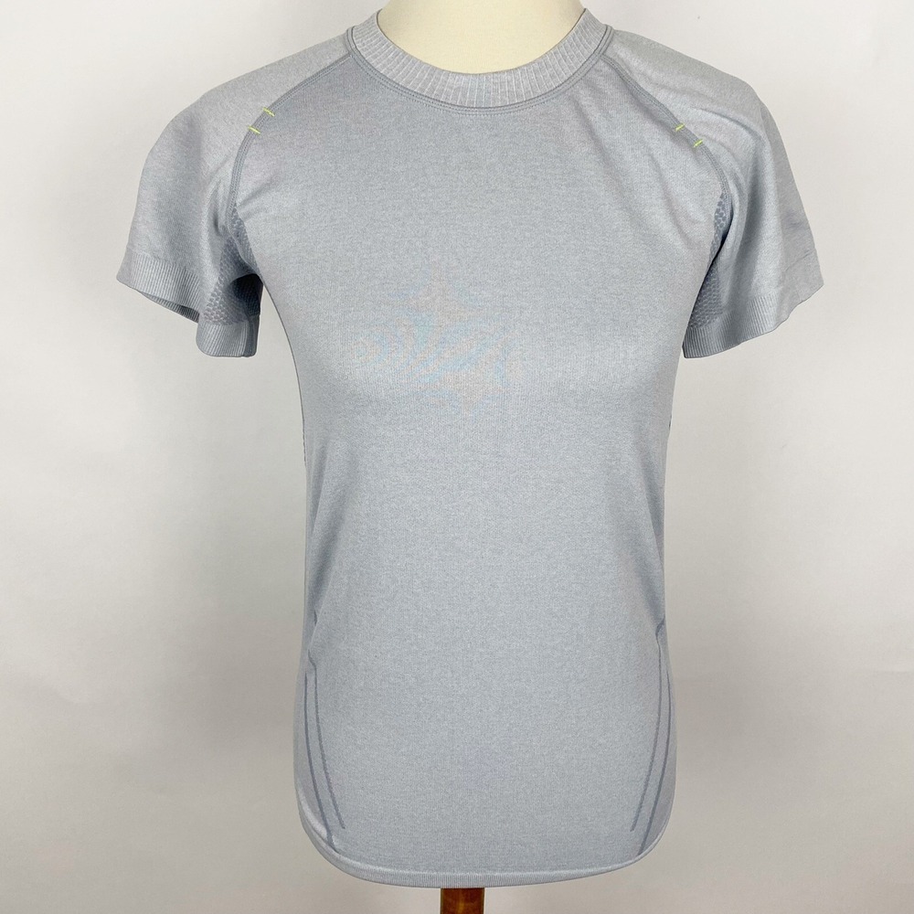 Sportown Seamless Raglan Mesh Performance Training Tee Shirt Womens Small Grey - Picture 1 of 3